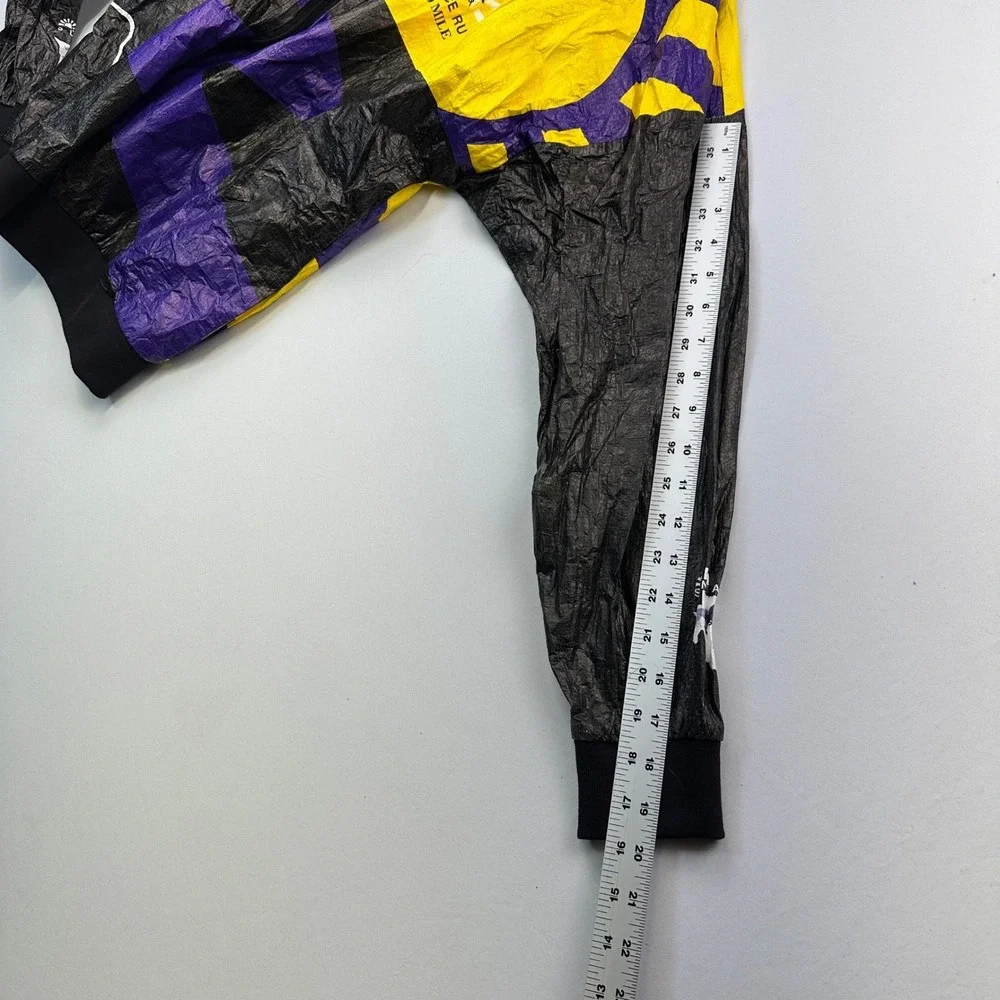 Vintage 90s Texas Trail Tyvek Endurance Run‎ Jacket Purple Yellow Sun Horse Sz L